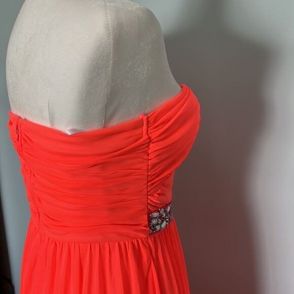 𝅺⭐️nwt City Triangles Hot Coral Evening Gown⭐️ - Picture 6 of 7